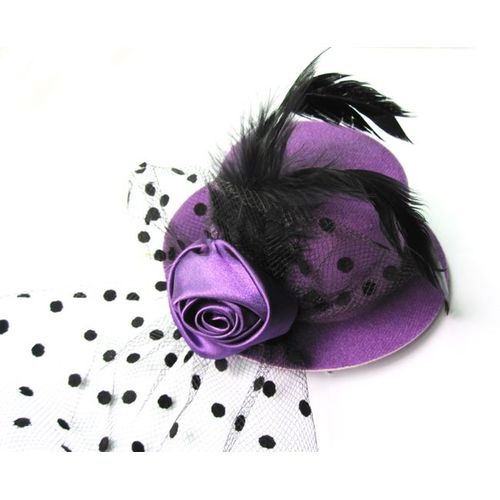 Chapeau Black Sugar Bibi Mini Petit Chapeau Fleur Dentelle Barrette Pince Cheveux