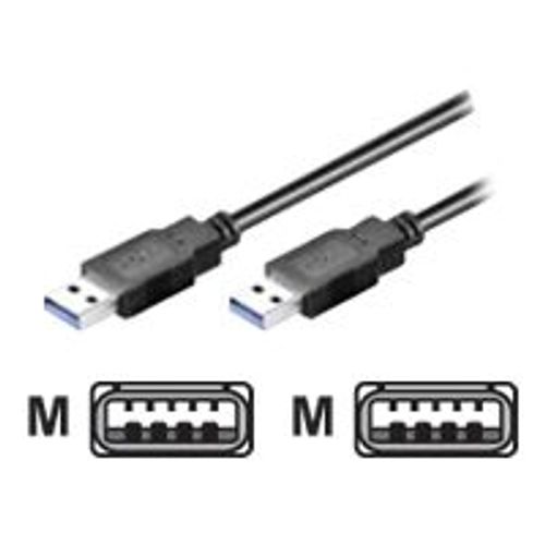 M-CAB - Câble USB - USB type A (M) pour USB type A (M) - USB 3.0 - 3 m - noir