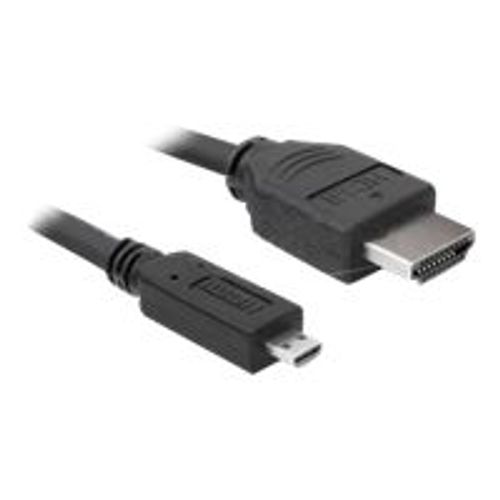 Delock - Câble HDMI avec Ethernet - HDMI mâle pour 19 pin micro HDMI Type D mâle - 2 m