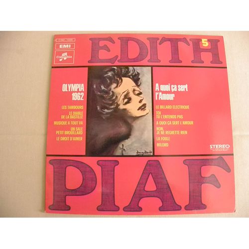 Disque Vinyle 33t Olympia 1962 Les Tambours / Le Diable De La Bastille / Musique A Tout Va / Un Sale Petit Brouillard / Le Droit D'aimer / La Foule / Milord / Non, Je Ne Regrette Rien