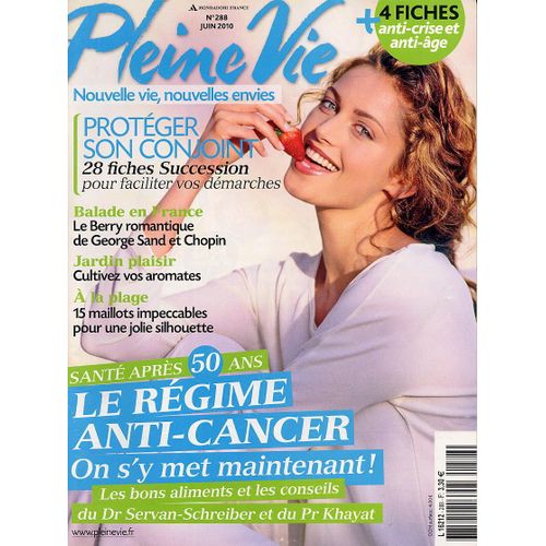Pleine Vie  N° 288 : Dave Le Régime Anti-Cancer Jacques Rocher Les Açores Agadir Laon