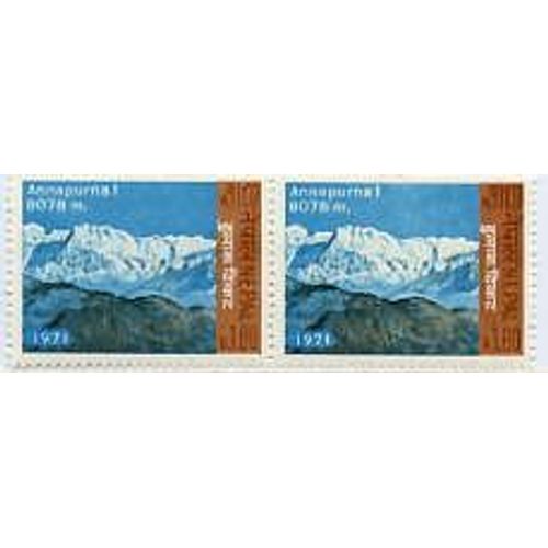 Nepal - 2 Timbres Neufs - Annapurna 1 - 1971
