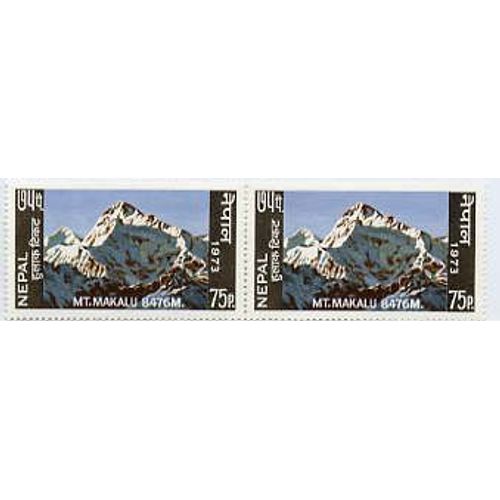 Nepal - 2 Timbres Neufs - Mt Makalu - 1973