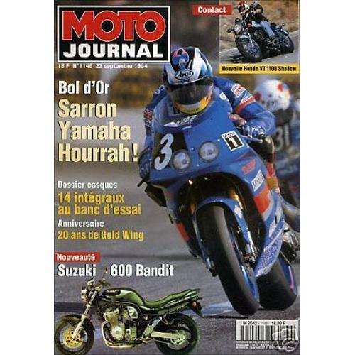 Moto Journal  N° 1149 : Nouvelle Honda Vt 1100 Shadow; Bol D'or Sarron Yamaha Hourrah; Susuki 600 Bandit; 20 Ans De Gold Wing