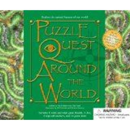 Puzzle Quest Around The World [With 2 Dice And 8 Game Boards, 2 Wipe-Off Markers And 16 Game Disks]