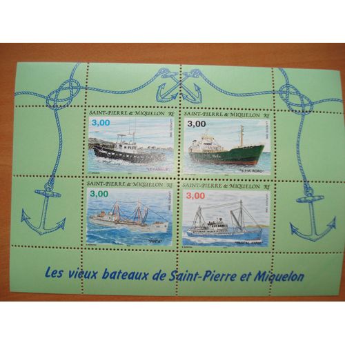 Bloc-Feuillet St Pierre Et Miquelon " Les Vieux Bateaux" 1996