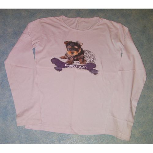 T-Shirt Mauve In Extenso - Taille 12/14 Ans