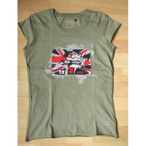 T-Shirt Teddy Smith Deep Soul Kaki Taille S/M Emo Rock Metal