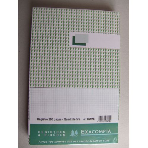 Registre 200 Pages 19.5x32 5x5 Ref. 7612