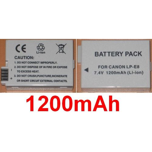 Batterie de haute qualité pour CANON LP-E8