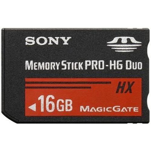 Sony MSHX16B - Carte mémoire flash - 16 Go - Memory Stick PRO-HG Duo - pour Cyber-shot DSC-HX10, TX100; Handycam HDR-CX740, PJ50, PJ760, PJ780, PJ790; a SLT-A65, A77