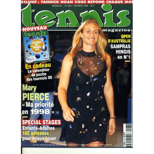 Tennis Magazine  N° 263 : Mary Pierce Ma Priorité En 1998
