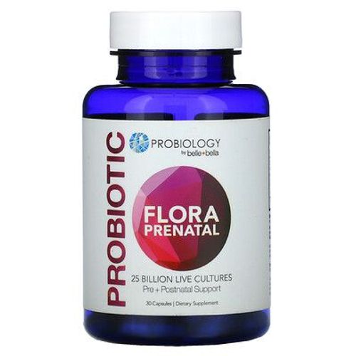 Belle+Bella Probiologie, Flore Prénatale De Probiotiques, 25 Milliards D'ufc, 30 Capsules 