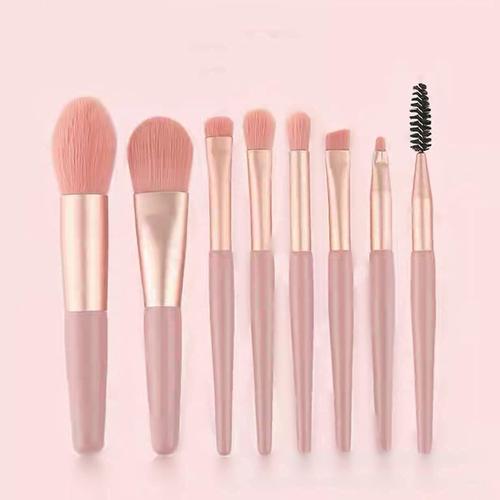 8 Pcs Set Pinceau De Maquillage Pinceaux De Maquillage Synth¿¿Tiques, Pour Fond De Teint Blush L'anti-Cernes Fard ¿¿ Paupi¿¿Res Poudre Libre 