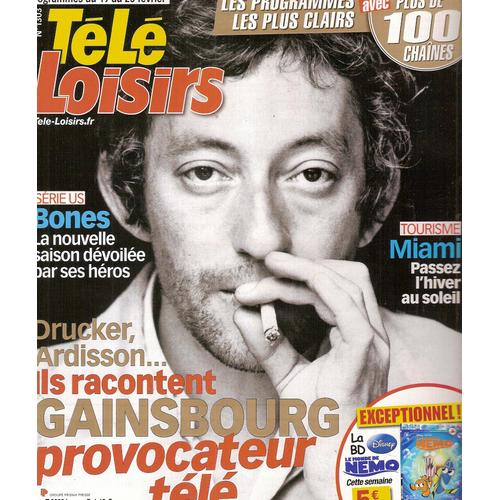 Télé Loisirs  N° 01303 : Serge Gainsbourg, Christophe Lambert, Halle Berry, Valerie Damidot, Bones, Jeff Goldblum, Lambert Wilson, Miss Nationale, Hunter Tylo, François Berleand, Amel Bent