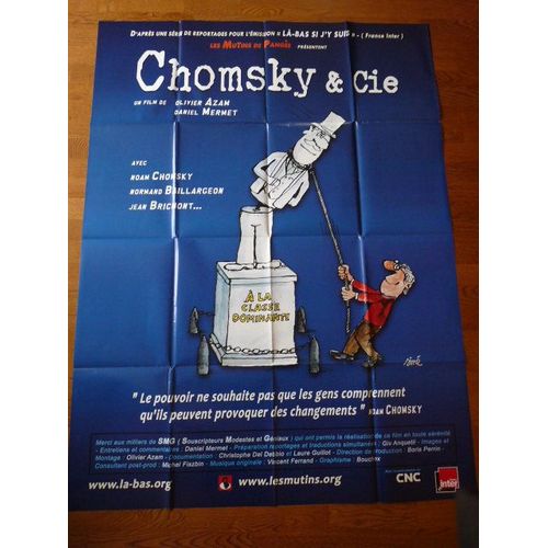 Chomsky Et Compagnie De Olivier Azam  - Affiche De Cinéma 120 X 160 Cm