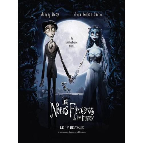 Les Noces Funebres - Véritable Affiche De Cinéma - 120x160 Cm - De Tim Burton Avec Johnny Depp, Helena Bonham Carter, Emily Watson - Animation - 2005