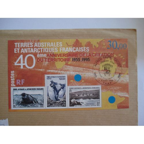 Souvenir Philatélique Des Taaf "40eme Anniversaire De La Création Des Taaf"