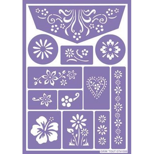 Planches De Pochoirs De Maquillage - Lot De 4