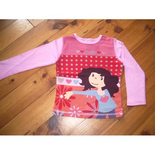 T-Shirt Manches Longues Tissaia 6 Ans Rose Superbes Imprimés
