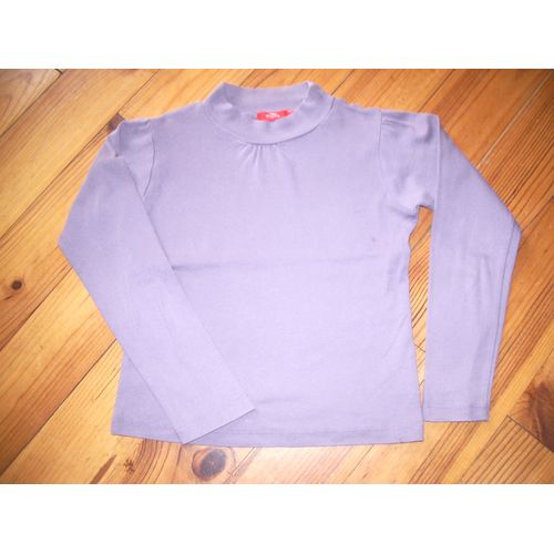 T-Shirt Tissaia Mauve 8ans Manches Longues