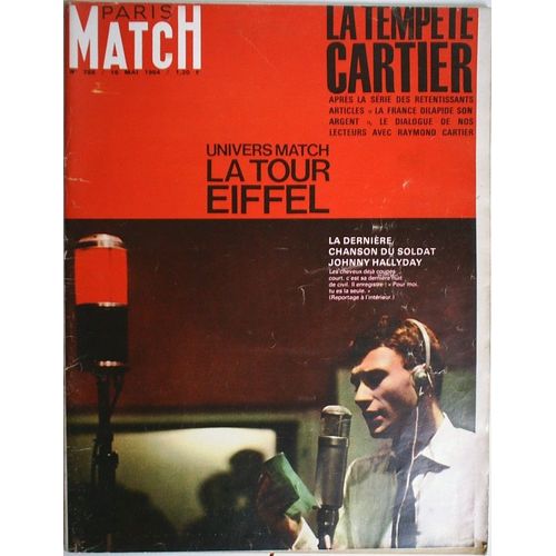 Paris Match  N° 788 : Johnny Hallyday Elodie Et Jean-Paul Belmondo Kim Novak De Gaulle La Tour Eiffel