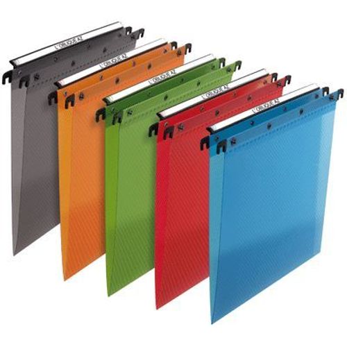Dossier Suspendu Tiroir Polypropylene Dos V Couleur Assortie - Paquet De 10