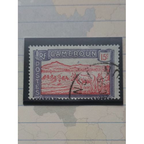 L316 -- Timbre Oblitéré Cameroun, Occupation Française Militaire N °134 -- Année 1926 -- " Timbre De 1925/27 : Troupeau Passant Un Gué".