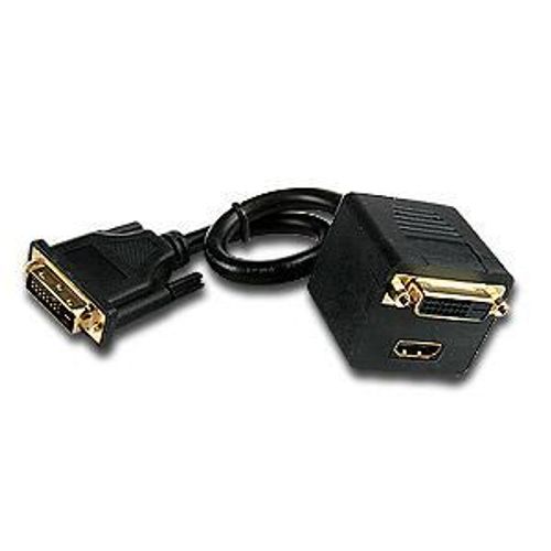 Adaptateur DVI-D Male vers DVI Femelle + sortie HDMI