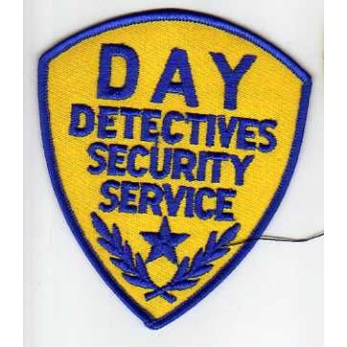 Usa Ecusson Day Detective Security Service 10 Cms Environ