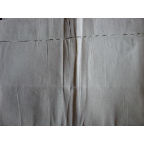 Drap 2 Places Blanc Petit Bourdon 193x270cm  Pour Tous Usages