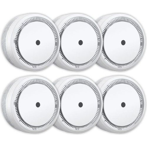 ELRO FS8010 Mini détecteur de fumée - Conception compacte - Batterie 10 ans - EN 14604 - 6 pieces