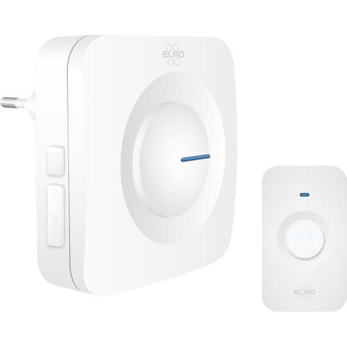 Sonnette de porte sans fil ELRO DB3000 - Récepteur Plug-in - 64 Mélodies - Distance sans fil : 300m - Blanc