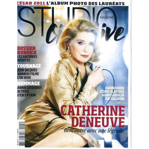 Studio Ciné Live  N° 25 : Deneuve/ Viard+Klapisch/ Kubrick/ Banderas+Annaud/ Sandler/ Forestier/ Garcia/ Girardot/ Titeuf/ Rockwell/ Saldana/ Blunt/ Lara/ Oliveira/ Germano /Firth+Bale+Portman