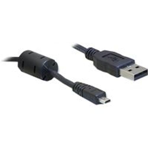 Delock - Câble USB - mini-USB à 8 broches (M) pour USB (M) - 1.5 m - noir