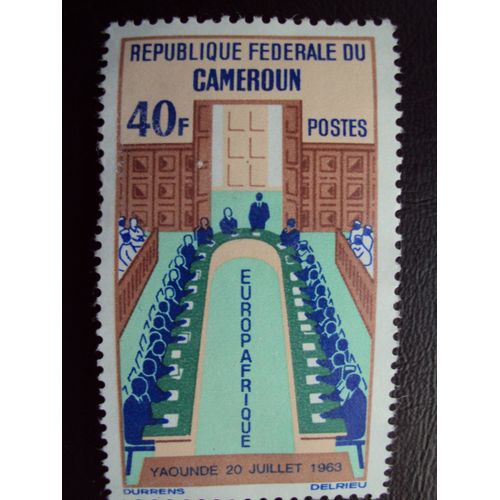République Fédérale Du Cameroun.40f Europeafrique.Yaoundé 20 Juillet 1963..Neuf.