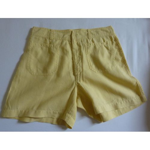 Short Bensimon Jaune En Lin T34