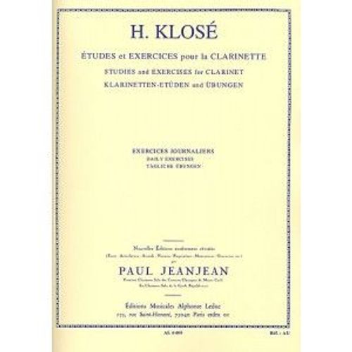 Exercices Journaliers Clarinette