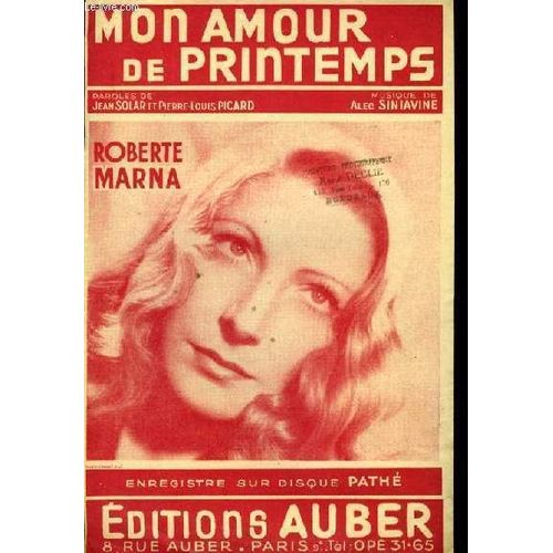 Mon Amour De Printemps Partition Pour Le Chant