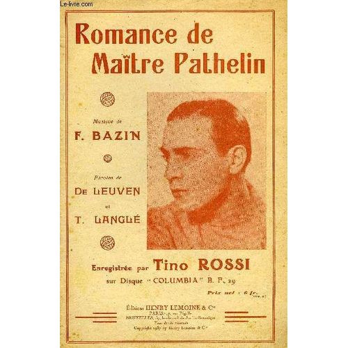 Romance Du Maitre Pathelin