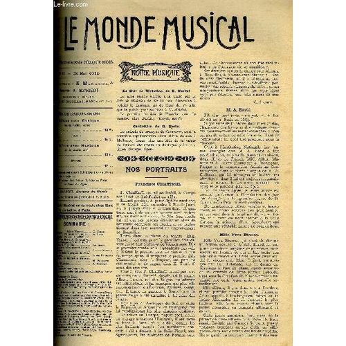 Le Monde Musical 22e Annee N°10 Francisco Chiaffitelli
