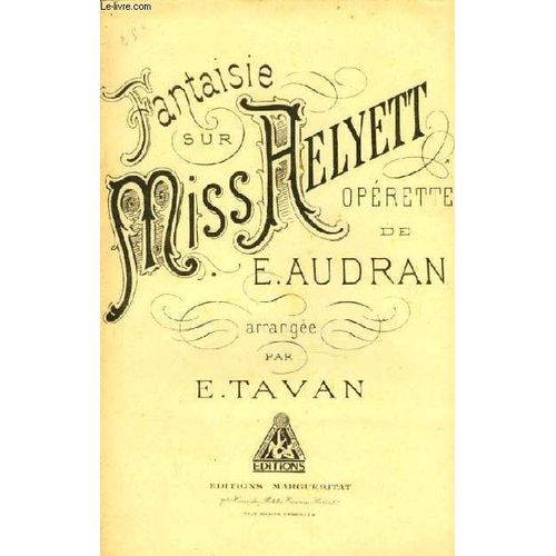 Fantaisie Extrait De Miss-Helyett Pour 1er Violon Conducteur