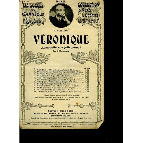 Veronique N°12.  Aura-T-Elle Des Jolis Yeux?