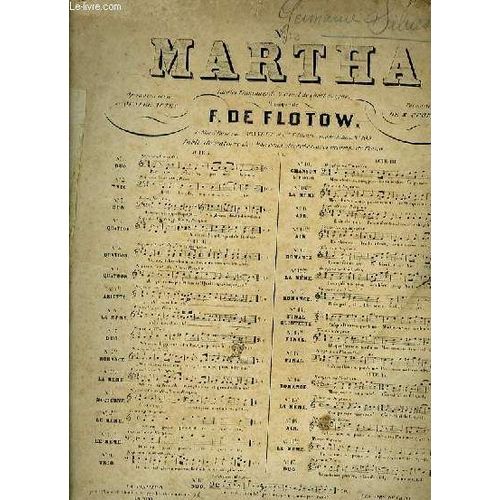 N°12 Cavatine Extrait De Martha Chant Et Piano