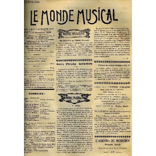 Le Monde Musical 20e Annee N°23 M.F Remy