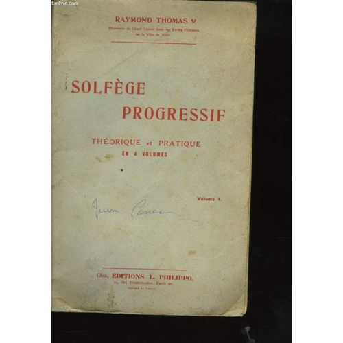 Solfege Progressif Volume 1 / 4