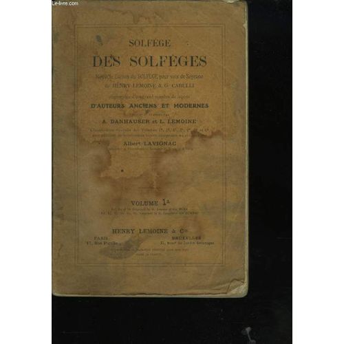 Solfege Des Solfeges Volume 1