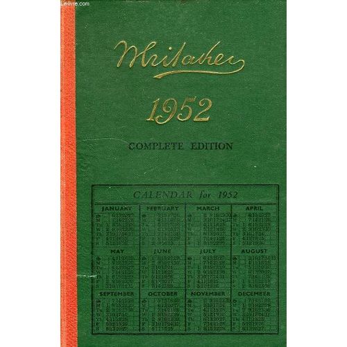 1952 Whitaker's Almanack, General Election, October 25, 1951, Supplement