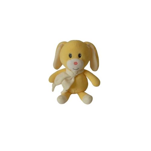 Doudou Peluche Lapin 27 Cm Jaune Blanc Cn Gipsy