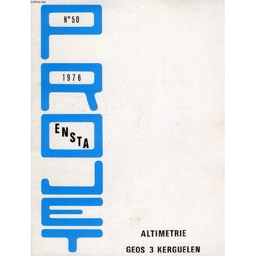 Projet Ensta N° 50, 1976, Altimetrie Geos 3 Kerguelen